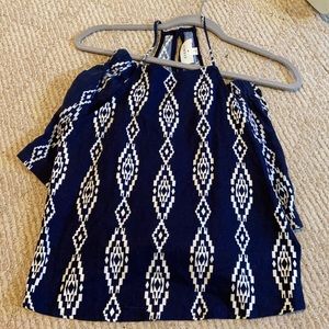 NWOT preppy Everly navy Aztec matching set!